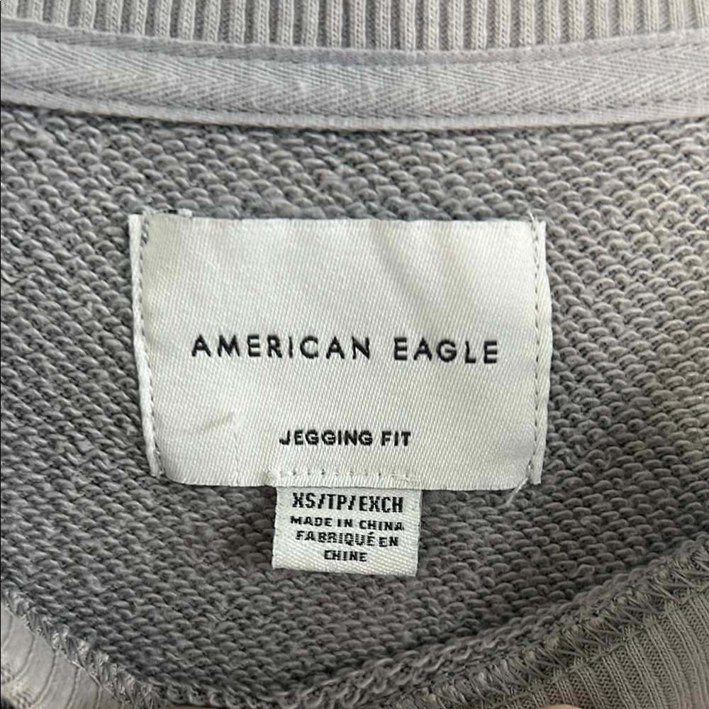 *SOLD* American Eagle Outfitters Gray Camouflage Crewneck Sweater, Size XS - Picture 2 of 7